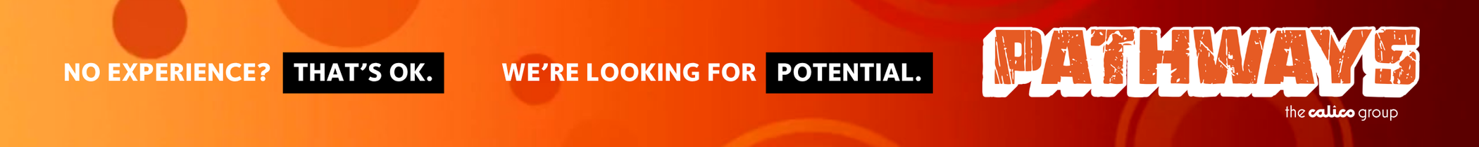 A banner to link to the pathways apprenticeship programme